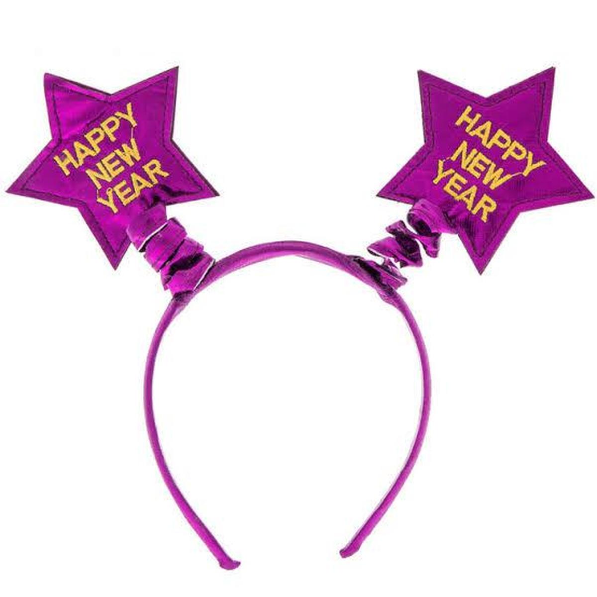 Diadema Morada con Estrellas